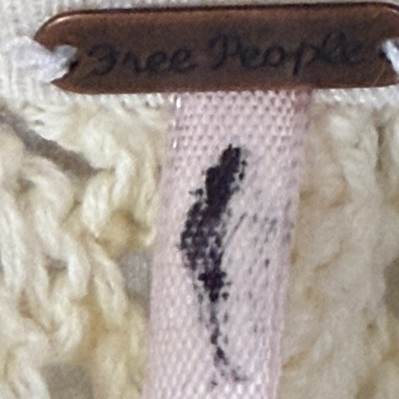 Free People Kelly Cream and Green Crochet Cover Up Maxi Top Dress NWOT SKU1103 - Picture 6 of 11